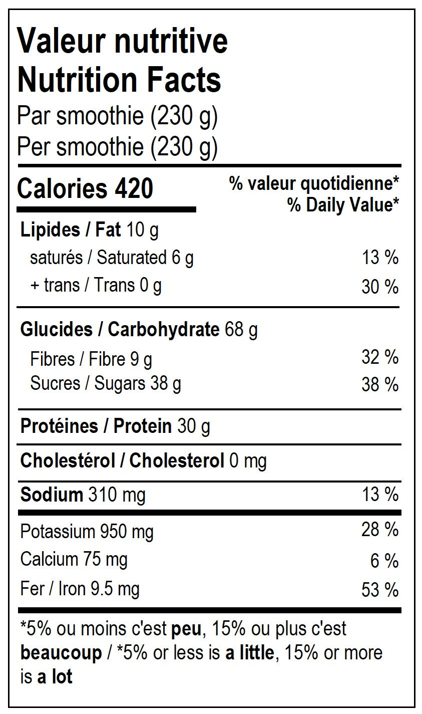 BANANE - CACAO - PROTÉINE